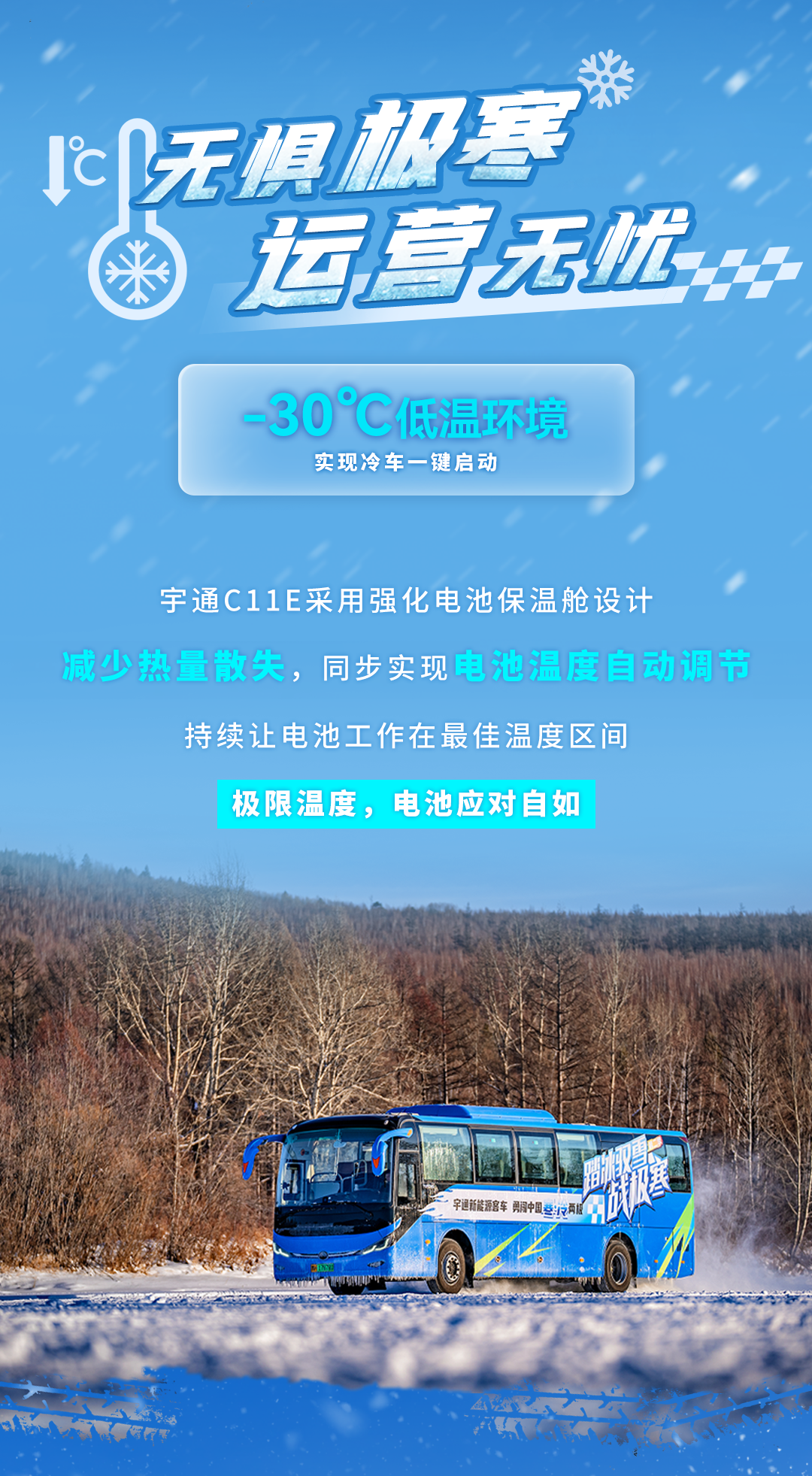 踏冰驭雪战极寒——宇通新能源客车通关中国寒·冷两极