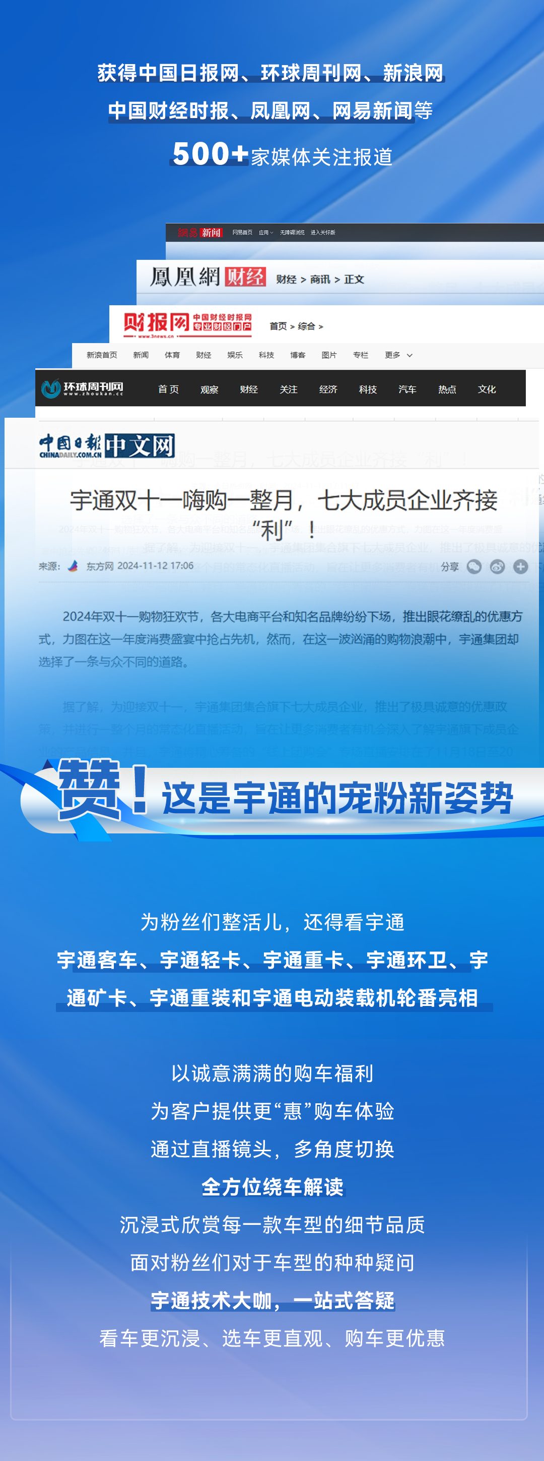 热度1000万+！双11宇通直播月战绩来袭！